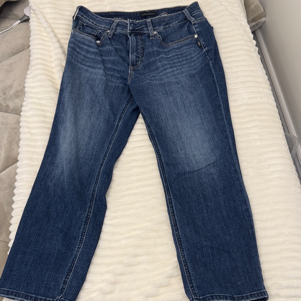 Silver Jeans Dark Blue Capri Women's Jeans
